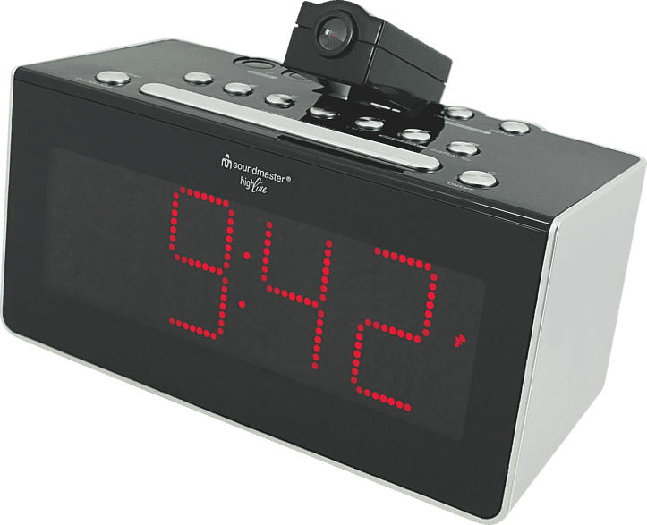 FUR 6005 UKW Funkuhrenradio mit Projektion, Infrarotsensor und Auto-Off Display