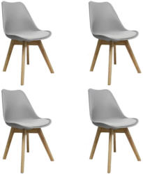 Stuhl-Set Woody 4-Er Set Hellgrau