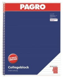 PAGRO Collegeblock A4 80 Blatt liniert 2 Stück