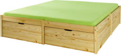 Stauraumbett in Naturfarben