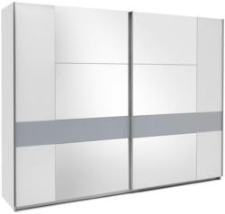 Kleiderschrank Bristol B: 270cm Weiß/Hellgrau