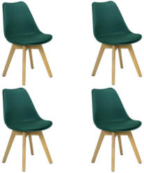 Stuhl-Set Woody 4-Er Set Dunkelgrün