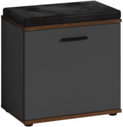 Garderobenbank Justus B: 48 cm Anthrazit
