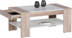 Couchtisch Finley Plus B: 100 cm Eiche Sonoma/Weiß