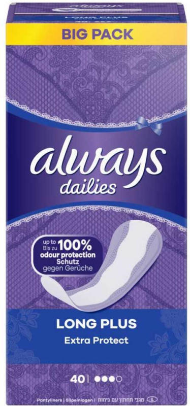 Always Slipeinlage Extra Protect Long Plus Vorteilspack 40 Stück -