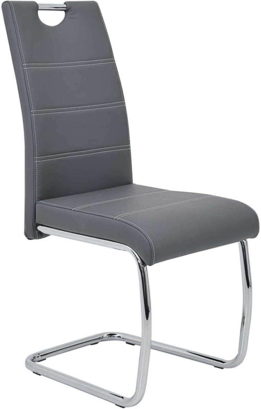Chaise Flora structure métallique chrome - 2 pièces