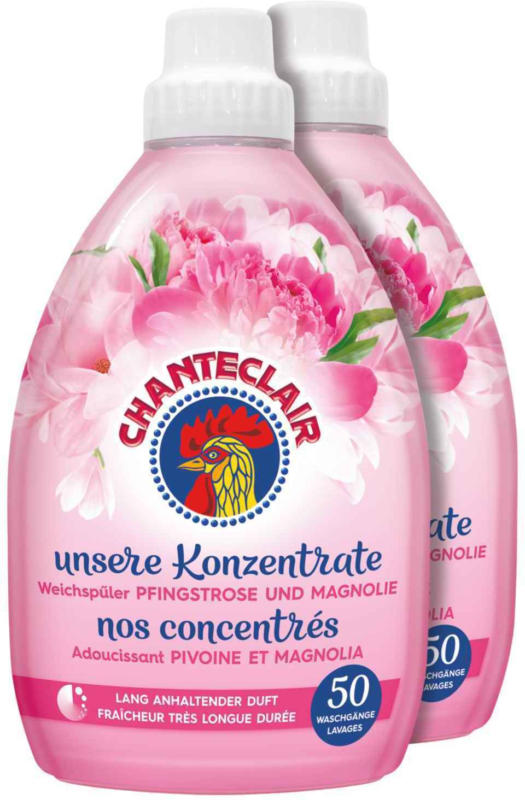 Chanteclair adoucisseur pivoines/magnolia 2 x 50 lavages -