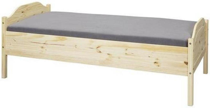 Bett Echtholz Massiv 90x200 Karlo, Naturfarben