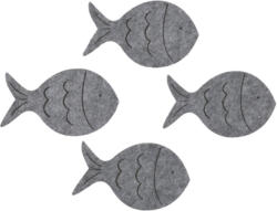 4 Filzuntersetzer in Fischform