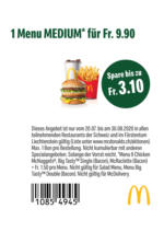 McDonald’s McDonald's Gutscheine - au 30.08.2020