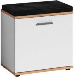 Garderobenbank Justus B:48cm Weiß/Eichedekor