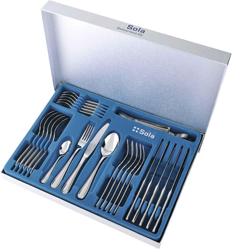 Sola Set de couverts Kentucky partiellement satiné, 36 pièces pour 6 personnes -