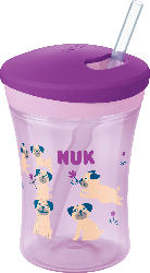 Nuk Flasche Evolution Action Cup, ab 12 Monate, Girl