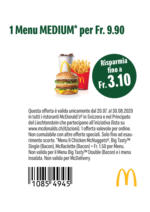 McDonald’s McDonald's buoni - bis 30.08.2020
