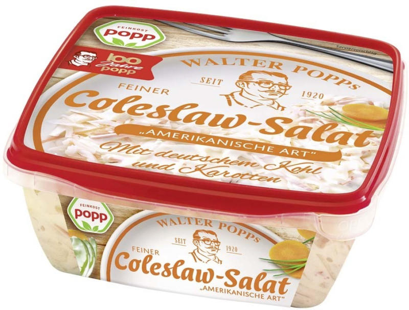 Popp Gurkensalat oder Coleslaw Salat und weitere Sorten, jede 400-g-Packung