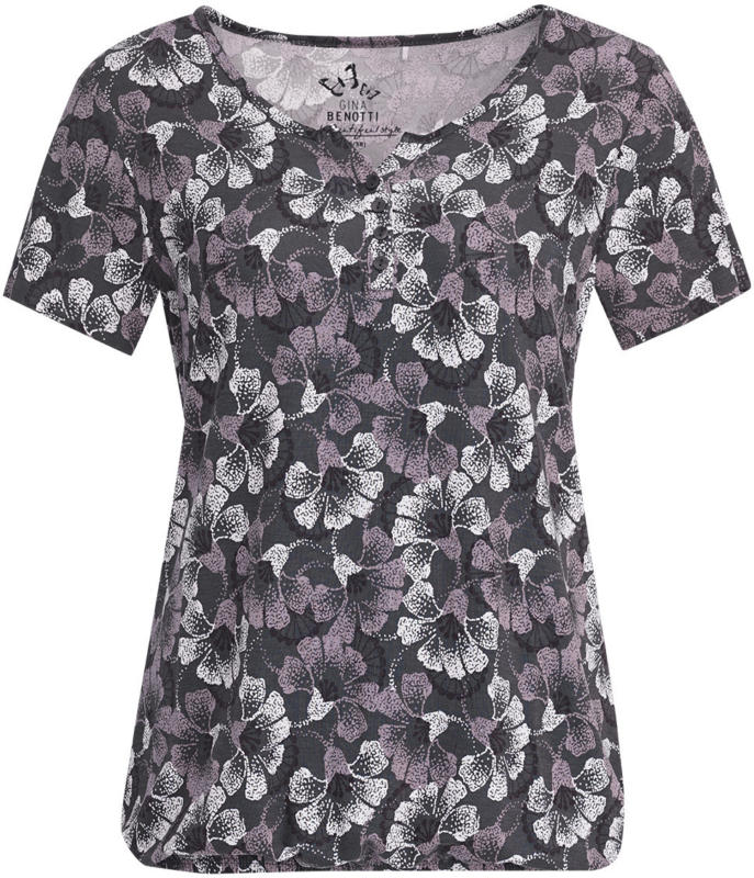 Damen T-Shirt mit floralem Allover-Dessin (Nur online)