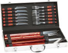 Ustensile BBQ inox gris, brun