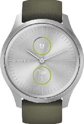 Hybrid Smartwatch Vivomove Style mit analogen Zeigern, silber/moosgrün (010-02240-01)