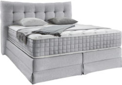 Boxspringbett Domino ca.200/200cm, Weiß/Grau