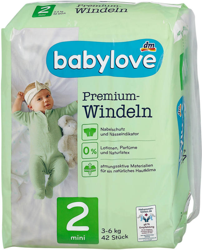 babylove Premium-Windeln Gr. 2 mini (3-6 kg)