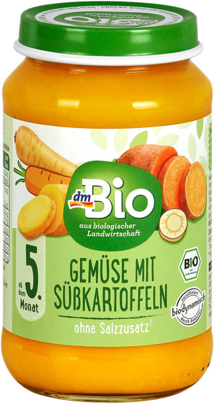 dmBio Babybrei Gemüse mit Süßkartoffeln