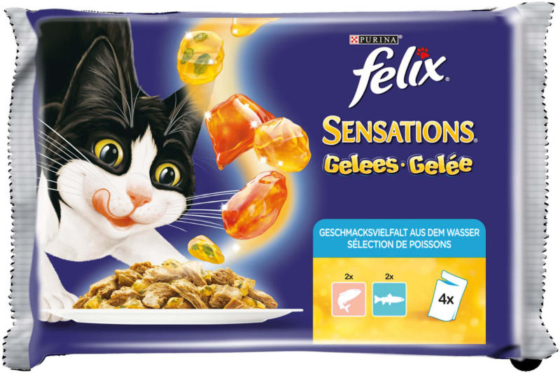 Felix Sensations Gelée Geschmacksvielfalt aus dem Wasser 10x4x100g