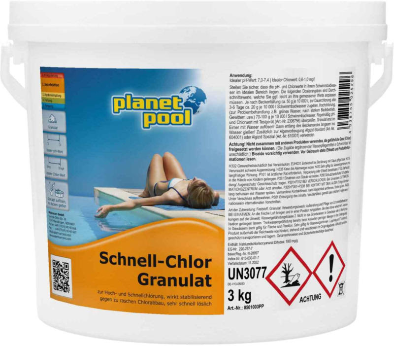 Planet Pool Chlore rapide en granulés 3 kg -