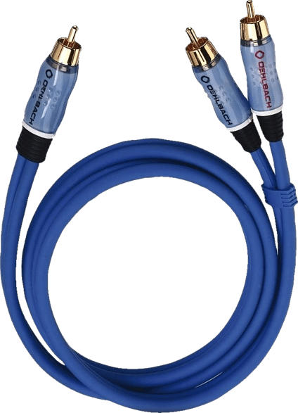 OEHLBACH 22705 BOOM Y-Cinch-Kabel, Blau