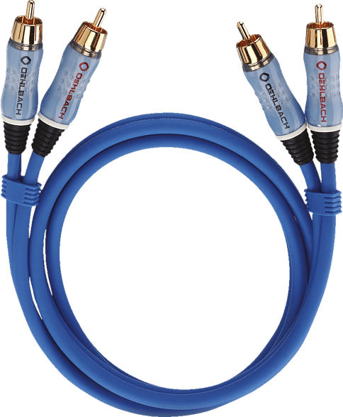 OEHLBACH NF Audio-Cinchkabel Trendiges Cinchkabel zur optimalen Übertragung analoger Audiosignale Kabel, Blau