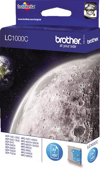 BROTHER Original Tintenpatrone Cyan (LC-1000C)
