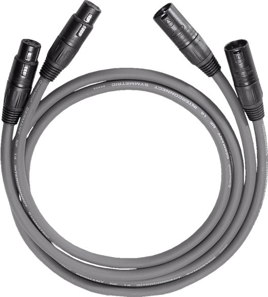 OEHLBACH NF-Audiokabel mit XLR-Stecker, symmetrisch aufgebaut NF 14 Master Set 2x2,5m konf mit XLR Audio Kabel, Anthrazit