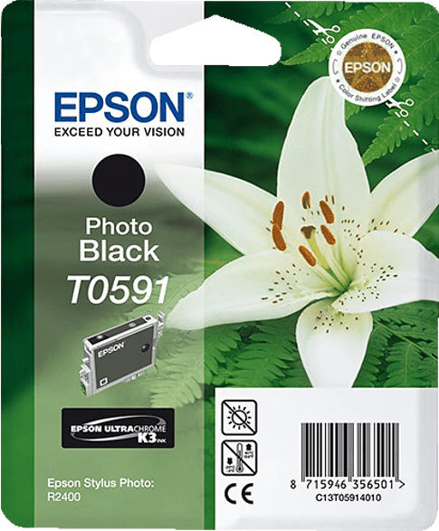 EPSON Original Tintenpatrone Lilie Photo Schwarz (C13T05914010)