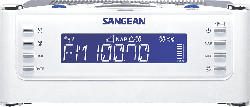 SANGEAN RCR-22 Radio-Uhr (DSP-Tuner, MW, UKW, Weiß)