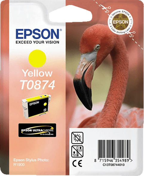 EPSON Original Tintenpatrone Flamingo Gelb (C13T08744010)