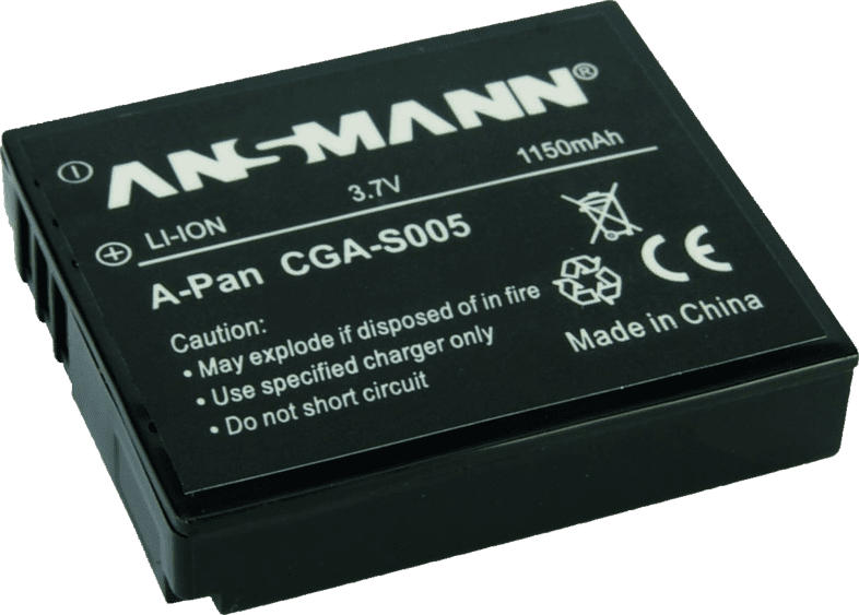 ANSMANN 502278305 PAN CGA-S005 Akku , Li-Polymer, 3.7 Volt, 1150 mAh
