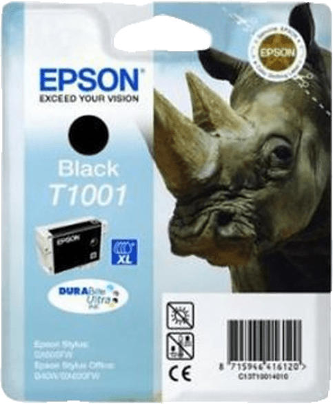 EPSON Original Tintenpatrone Nashorn Schwarz (C13T10014010)