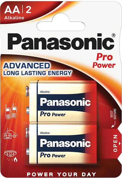 PANASONIC 00245970 6LR61PPG/2BP 9 Volt Batterie Alkaline