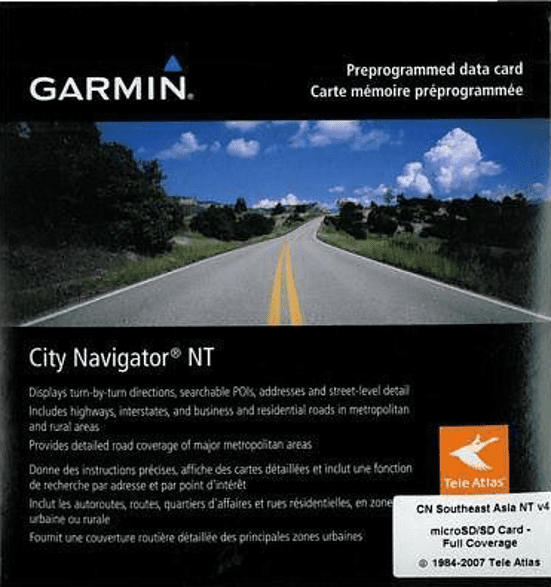 GARMIN City Navigator® Southeast Asia NT - HERE microSD/SD Karte, Kartenmaterial, passend für Navigationsgerät, Schwarz