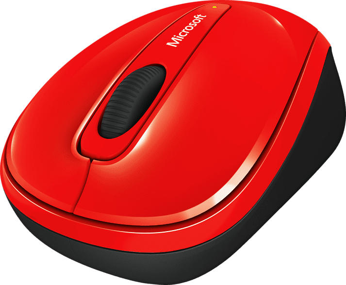 MICROSOFT Wireless Mobile Mouse 3500 Funkmaus, Feuerrot glänzend