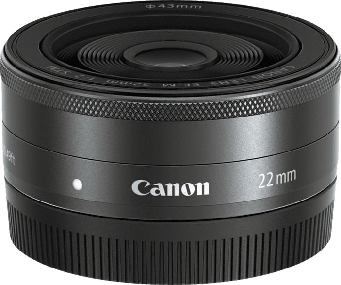 CANON EF-M 22 mm f/2 EF-M, STM (Objektiv für Canon M-Mount, Graphit-Grau)