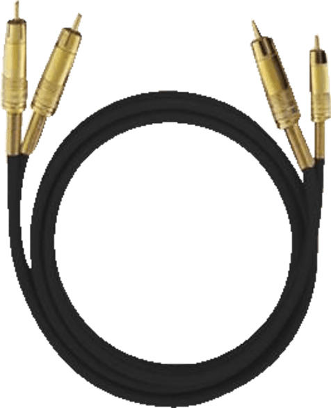 OEHLBACH 2028 NF 1 Set 1x 0.5 m Cinch-Kabel, Schwarz