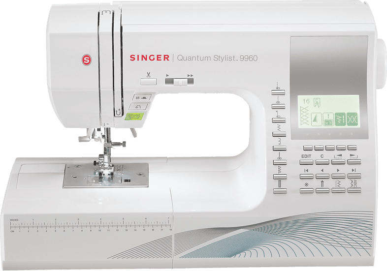 SINGER 9960 QUANTUM Freiarm-Nähmaschine ([50 Watt, Ruck-Zuck-Knopfloch)