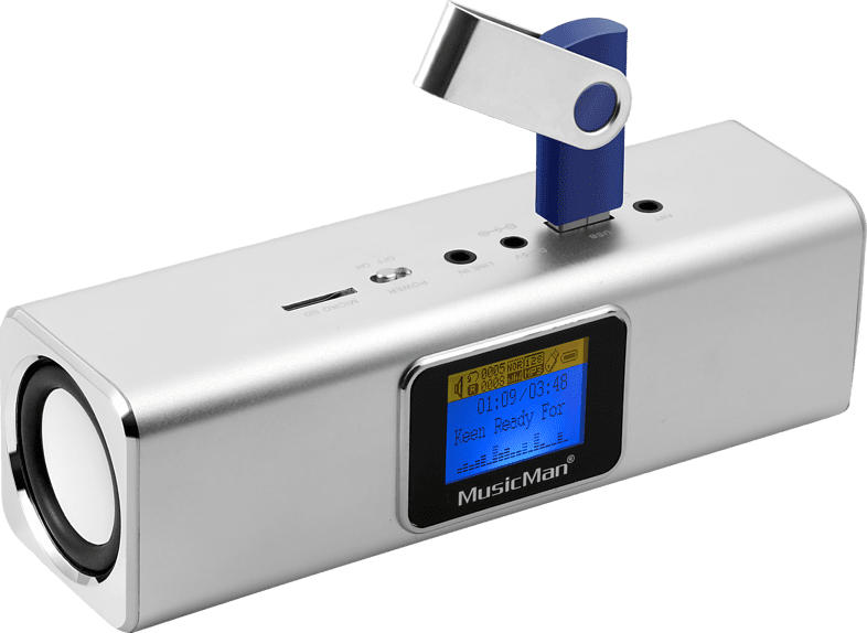 TECHNAXX MusicMan MA Display Soundstation Soundstation, Silber