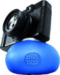 BALLPOD 537004 Silikonball Stativ, Blau, Höhe offen bis 80 mm