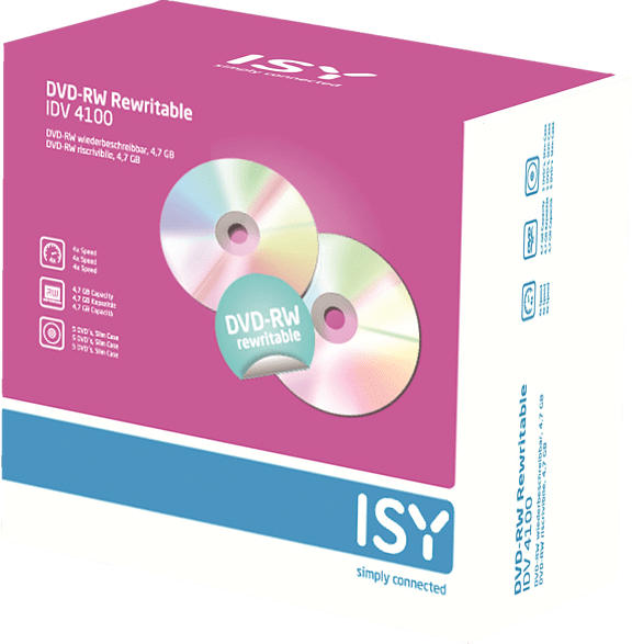 ISY IDV-4100 DVD-RW 5er Pack Slim Case DVD-RW