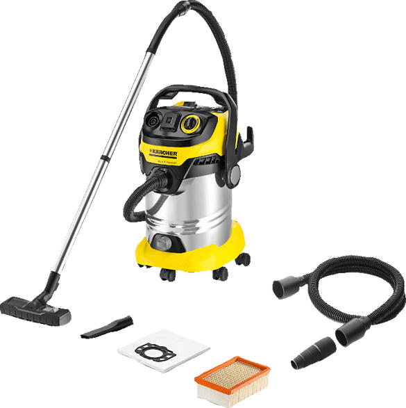 KÄRCHER 1.348-271.0 WD 6 P Premium, Zylinderförmig, Nass-/Trockensauger, 1300 Watt, Gelb/Schwarz