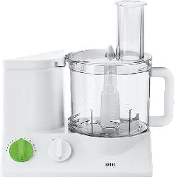 BRAUN FP 3010 TributeCollection, Kompaktküchenmaschine, Weiß/Grün (2 l)