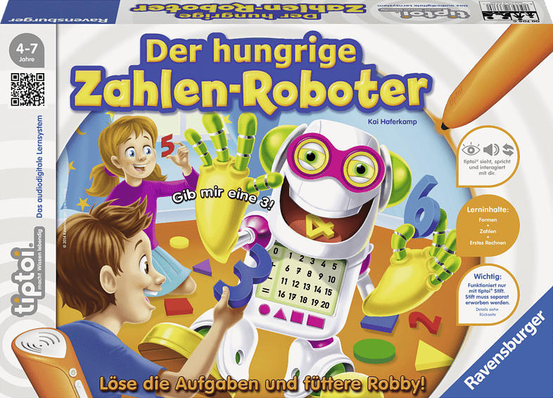 RAVENSBURGER tiptoi® Der hungrige Zahlen-Roboter tiptoi®, Mehrfarbig