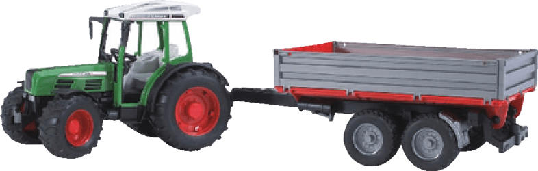 BRUDER Fendt 209S m. Bordwandanhänger Traktor, Mehrfarbig