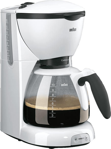 BRAUN CaféHouse PurAroma KF 520/1 Kaffeemaschine Weiß